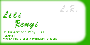 lili renyi business card