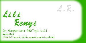 lili renyi business card